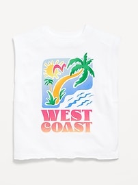 Image number 1 showing, Sleeveless Muscle Graphic T-Shirt for Girls