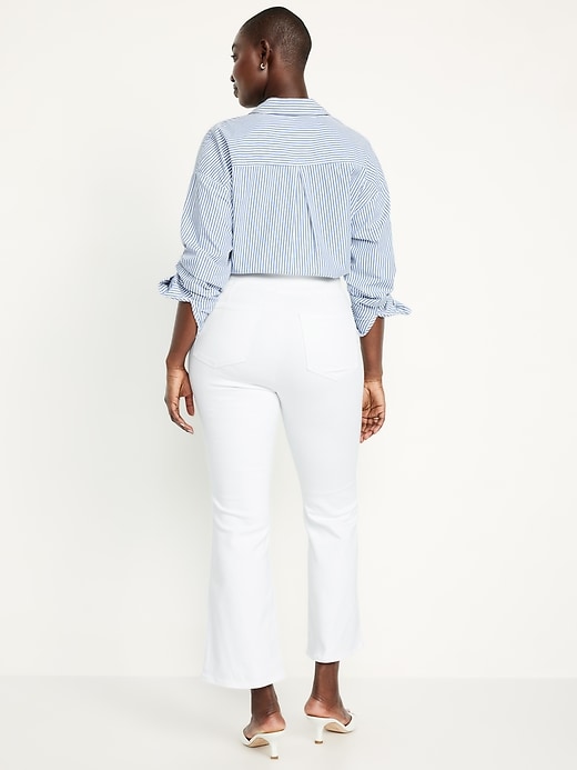 Image number 6 showing, High-Waisted Weekender Pull-On Crop Flare Jeans
