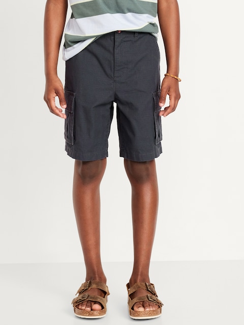Knee Length Cargo Ripstop Shorts for Boys - Panther