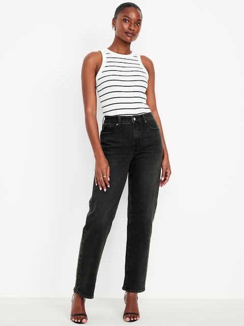 Curvy High-Waisted OG Loose Jeans - Black Wash