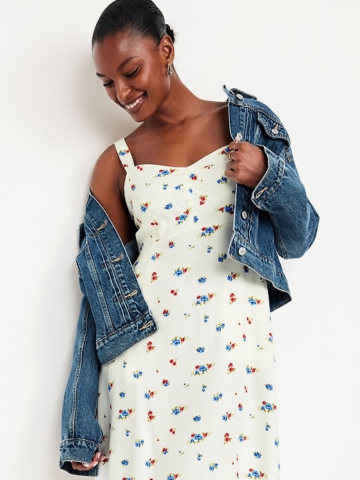 Image number 3 showing, Fit & Flare Crepe Floral Mini Dress