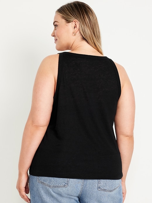 Image number 7 showing, Linen-Blend Tank Top