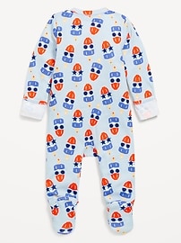 Image number 2 showing, Printed 2-Way-Zip Sleep & Play Footed One-Piece for Baby