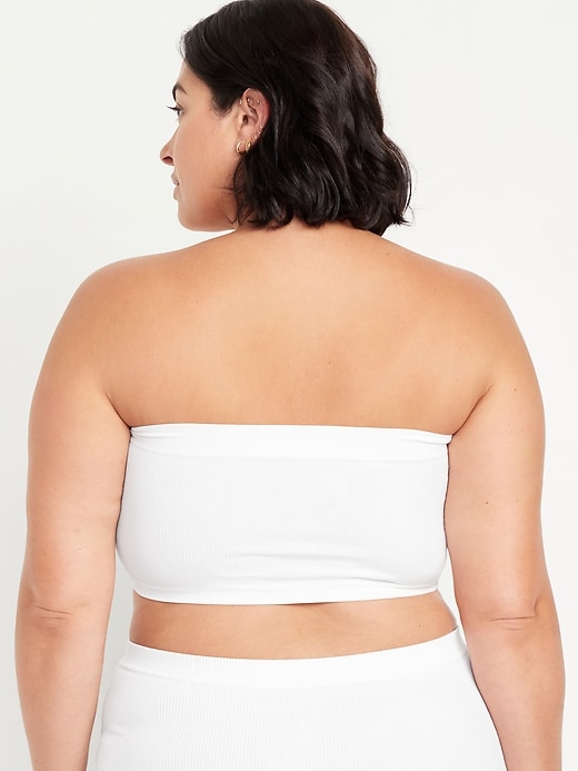 Image number 8 showing, Seamless Ribbed Longline Bandeau Bra