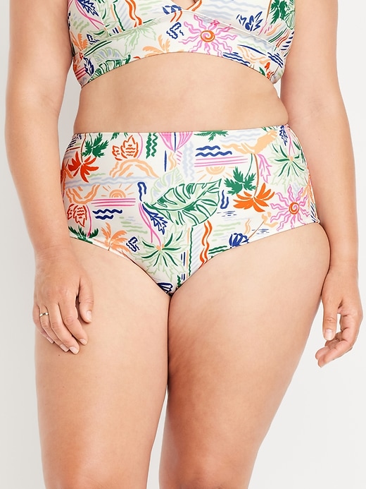 Image number 7 showing, Matte High-Waisted Bikini Swim Bottoms