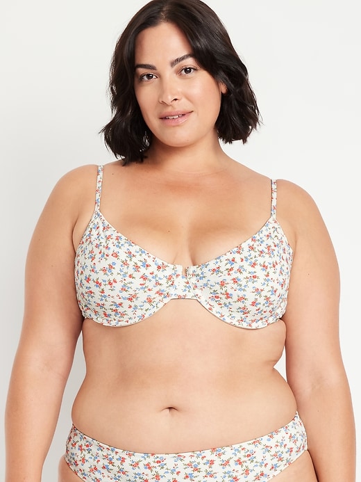 Image number 7 showing, Textured Underwire Balconette Swim Top