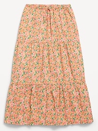 Image number 3 showing, Tiered Swing Midi Skirt for Girls