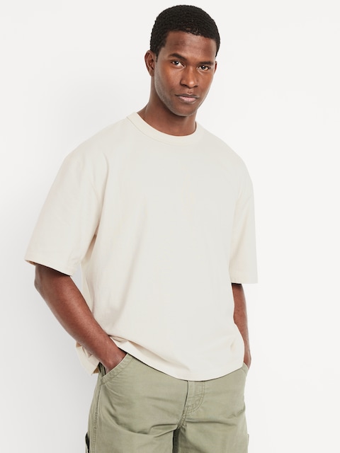 Garment-Dyed Cropped T-Shirt - Silver Gray