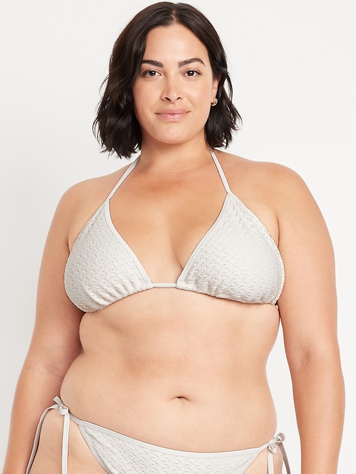 Image number 7 showing, Crochet Triangle Bikini Swim Top