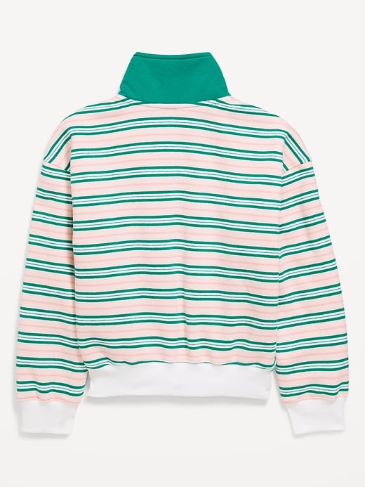 Image number 3 showing, Oversized Quarter-Zip Sweatshirt for Girls