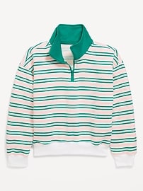 Image number 2 showing, Oversized Quarter-Zip Sweatshirt for Girls