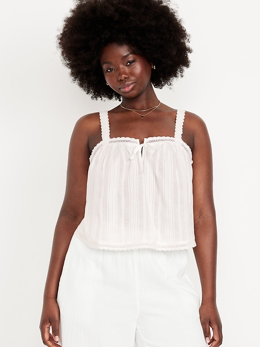 Image number 5 showing, Sleeveless Textured-Dobby Top