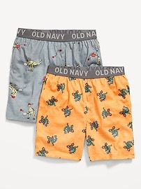 Image number 1 showing, Printed Jersey-Knit Pajama Jogger Shorts for Boys