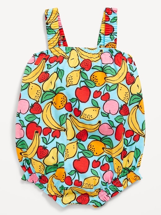 Image number 1 showing, Printed Sleeveless One-Piece Romper for Baby