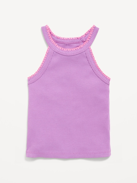 Fitted Halter Tank Top for Toddler Girls