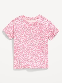Image number 1 showing, Printed Short-Sleeve T-Shirt for Toddler Girls