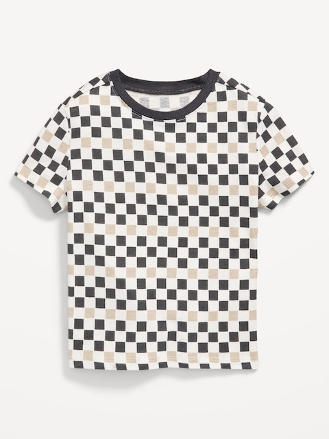 Short-Sleeve T-Shirt for Toddler Boys - Multi Check
