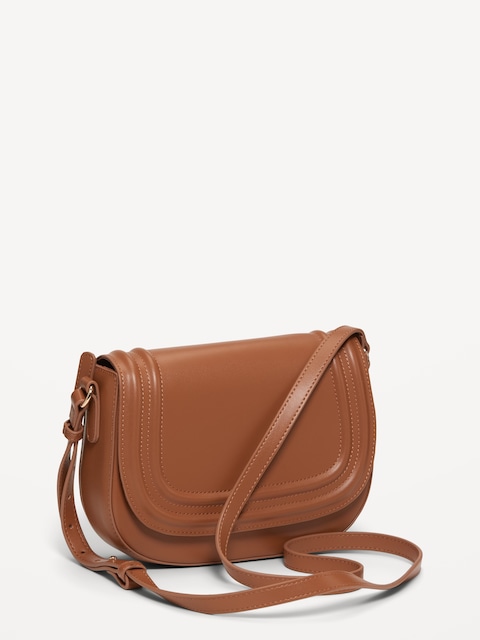 Saddle Crossbody Bag - Cognac Brown