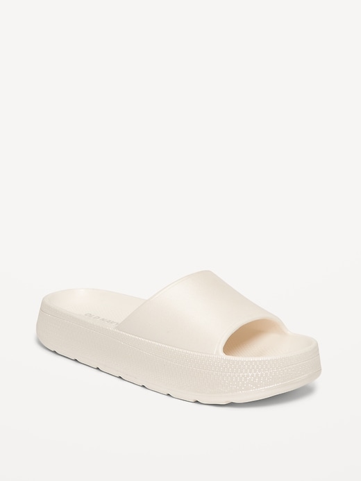 Image number 1 showing, Platform Slide Sandals for Girls (Partially Plant-Based)