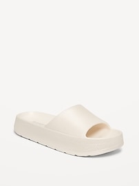 Image number 1 showing, Platform Slide Sandals for Girls (Partially Plant-Based)