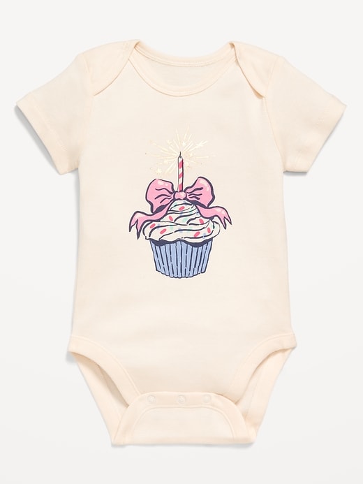 Image number 1 showing, Short-Sleeve Graphic Bodysuit for Baby