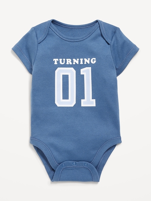 Image number 1 showing, Short-Sleeve Graphic Bodysuit for Baby