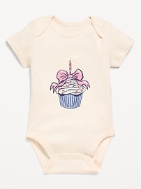 Image number 1 showing, Short-Sleeve Graphic Bodysuit for Baby