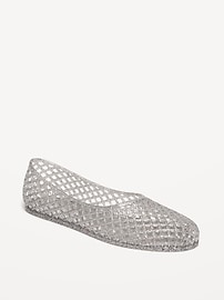 Image number 1 showing, Jelly Lattice Ballet Flats for Girls