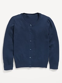 Image number 1 showing, School Uniform Button-Up Cardigan for Girls