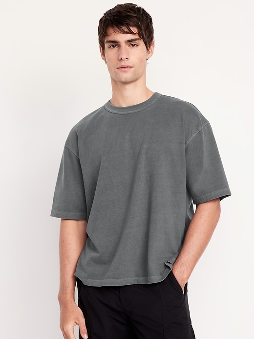 Image number 1 showing, Garment-Dyed Cropped T-Shirt