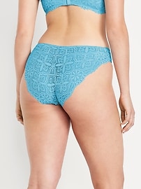 Image number 6 showing, Mid-Rise Lace Bikini Underwear