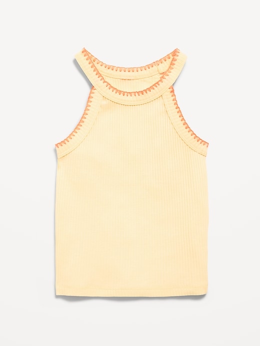 Image number 1 showing, Fitted Halter Tank Top for Toddler Girls