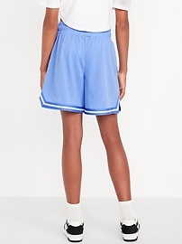 Image number 2 showing, High-Waisted Mesh Basketball Shorts for Girls