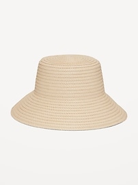 Image number 1 showing, Straw Bucket Hat