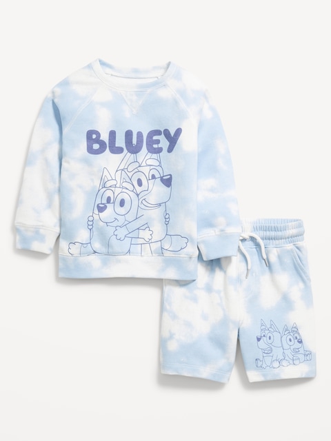 Bluey™ Unisex Graphic Sweatshirt and Shorts Set for Toddler - Coastal Highway