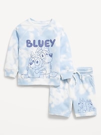 Image number 1 showing, Bluey™ Unisex Graphic Sweatshirt and Shorts Set for Toddler