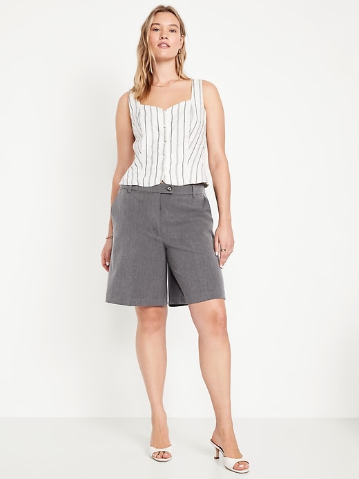 Image number 5 showing, Mid-Rise Taylor Bermuda Shorts -- 10-inch inseam