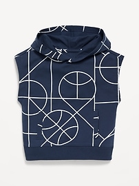 Image number 2 showing, Dynamic Fleece Oversized Sleeveless Hooded Sweatshirt for Toddler Boys