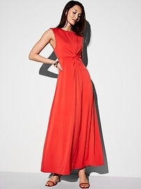 the occasion by old navy twist-front jersey midi dress Maxi Teal dress