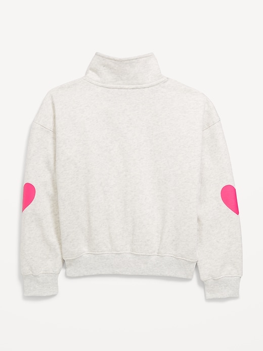 Image number 3 showing, Oversized Quarter-Zip Sweatshirt for Girls