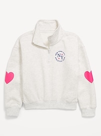 Image number 2 showing, Oversized Quarter-Zip Sweatshirt for Girls