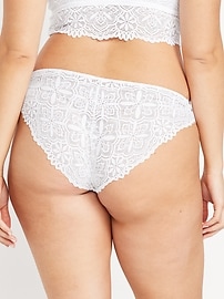 Image number 6 showing, Mid-Rise Lace Bikini Underwear