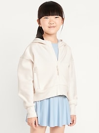 Image number 1 showing, Dynamic Fleece Zip-Front Performance Hoodie for Girls