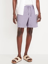 Image number 1 showing, Linen-Blend Jogger Shorts -- 7-inch inseam