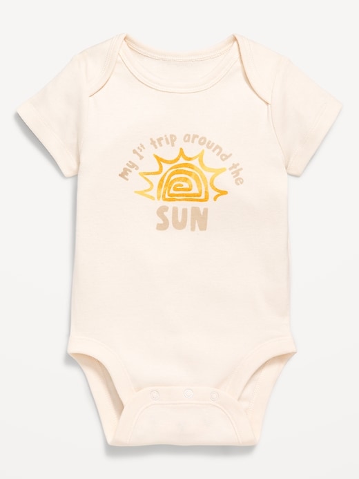 Image number 1 showing, Short-Sleeve Graphic Bodysuit for Baby