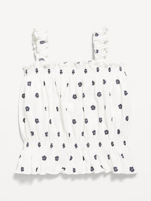 Image number 2 showing, Printed Sleeveless Crinkle Jacquard Peplum Tank Top for Toddler Girls