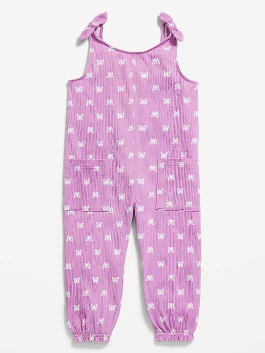 Image number 2 showing, Sleeveless Jacquard-Knit Jumpsuit for Toddler Girls