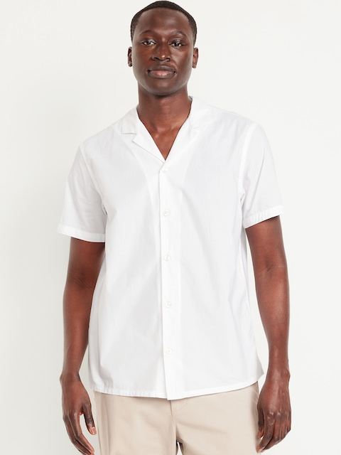 Short-Sleeve Camp Shirt - White Lilies