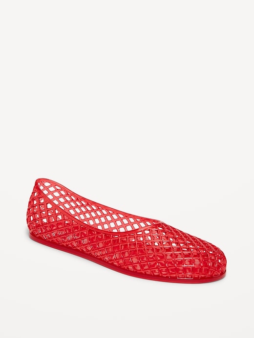 Image number 1 showing, Jelly Lattice Ballet Flats for Girls