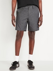 Image number 1 showing, Textured Tech Chino Shorts -- 8-inch inseam
